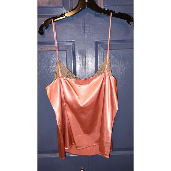 Newport News 2pc Set Large Brown Long Sleeve Sweater And Pink Cami Size 14 - Picture 8 of 10